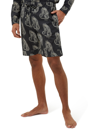 The Sansindo Tiger Print Pyjama Shorts